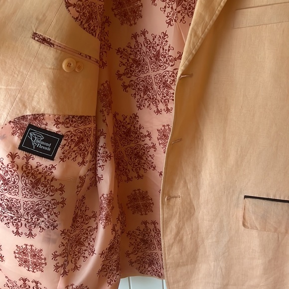 44R; Diamond Threads; Peach Suit Jacket - Picture 3 of 4